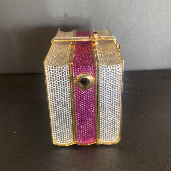Vntg Y2K 2000’s Judith Leiber Swarovski Crystal book stack / books minaudière - Picture 5 of 14